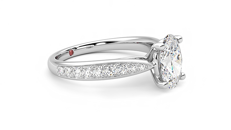Taylor & Hart Aria Oval Engagement Ring 360 degree image 7