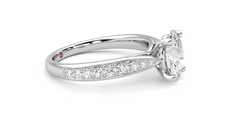 Taylor & Hart Aria Oval Engagement Ring 360 degree image 8