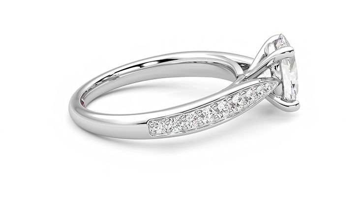 Taylor & Hart Aria Oval Engagement Ring 360 degree image 10