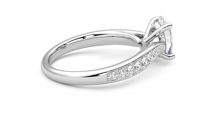 Taylor & Hart Aria Oval Engagement Ring 360 degree image 11