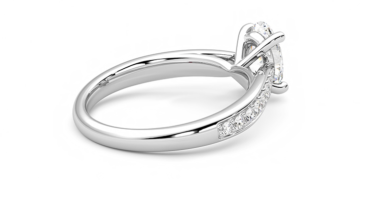 Taylor & Hart Aria Oval Engagement Ring 360 degree image 12