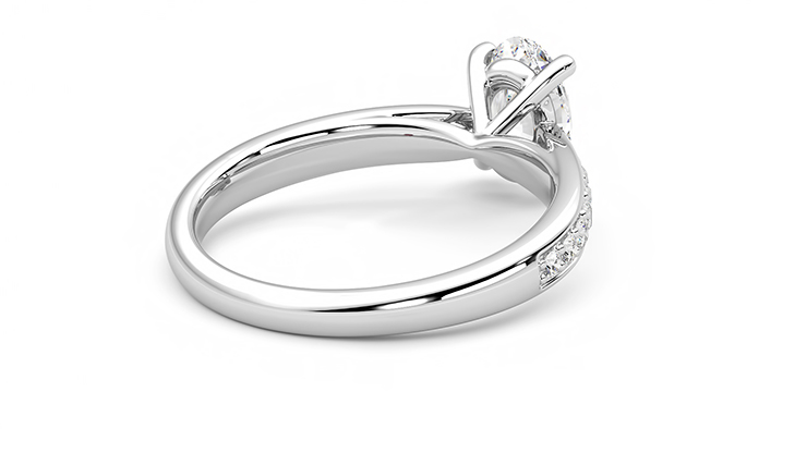 Taylor & Hart Aria Oval Engagement Ring 360 degree image 13