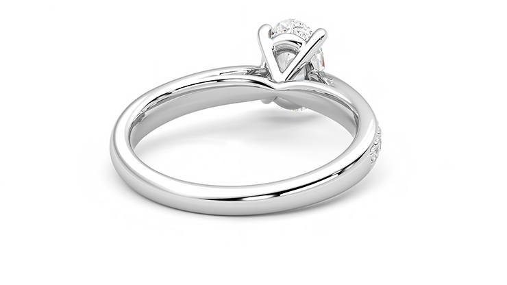 Taylor & Hart Aria Oval Engagement Ring 360 degree image 14