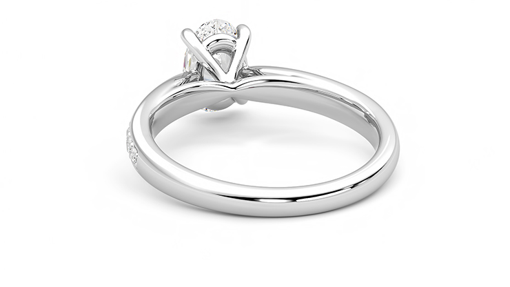 Taylor & Hart Aria Oval Engagement Ring 360 degree image 16