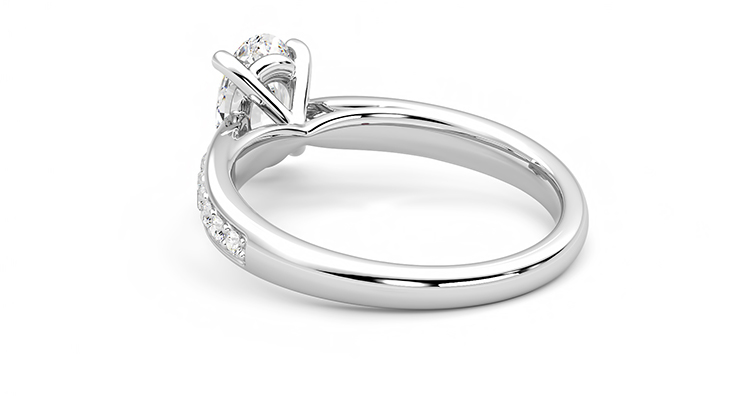 Taylor & Hart Aria Oval Engagement Ring 360 degree image 17