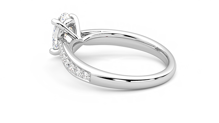 Taylor & Hart Aria Oval Engagement Ring 360 degree image 18