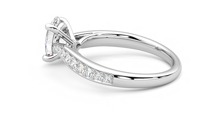 Taylor & Hart Aria Oval Engagement Ring 360 degree image 19