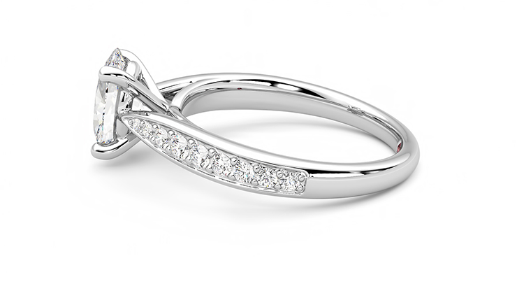Taylor & Hart Aria Oval Engagement Ring 360 degree image 20