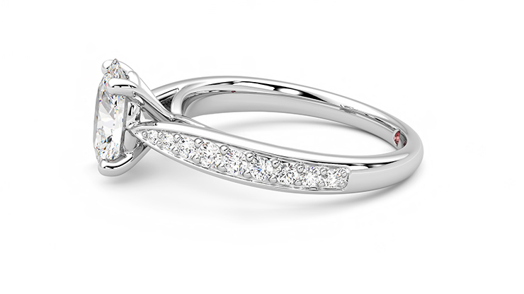 Taylor & Hart Aria Oval Engagement Ring 360 degree image 21