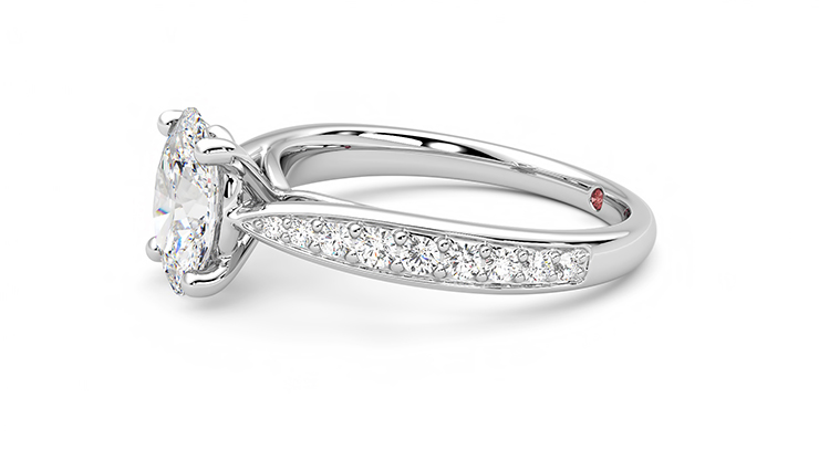 Taylor & Hart Aria Oval Engagement Ring 360 degree image 22