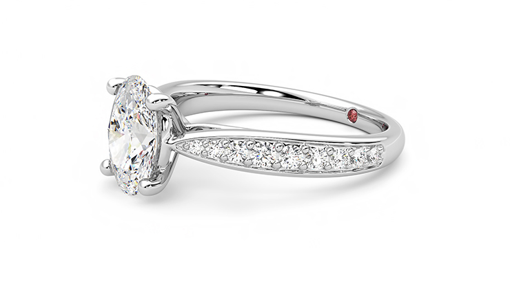 Taylor & Hart Aria Oval Engagement Ring 360 degree image 23