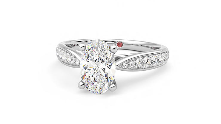 Taylor & Hart Aria Oval Engagement Ring 360 degree image 27