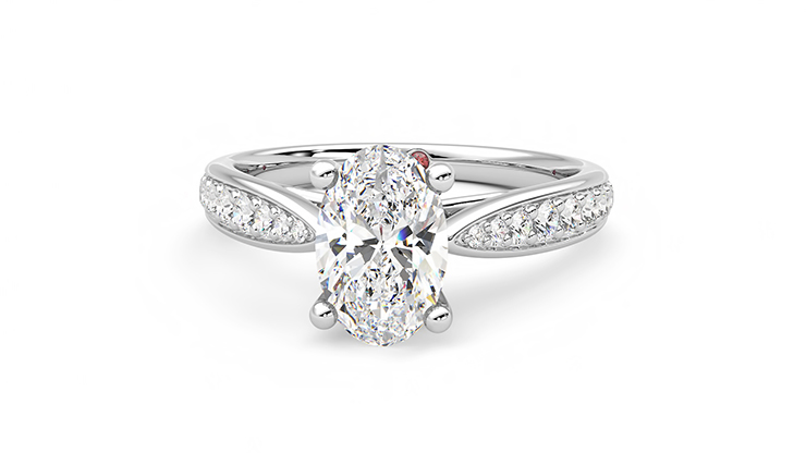 Taylor & Hart Aria Oval Engagement Ring 360 degree image 28