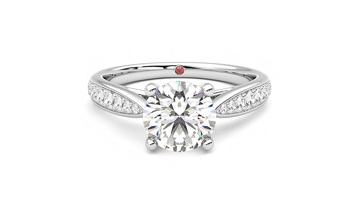 Taylor & Hart Aria Round Engagement Ring 360 degree image 0