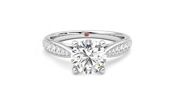 Taylor & Hart Aria Round Engagement Ring 360 degree image 1