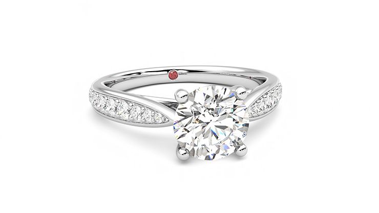 Taylor & Hart Aria Round Engagement Ring 360 degree image 3