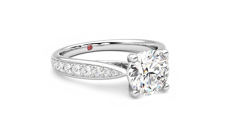 Taylor & Hart Aria Round Engagement Ring 360 degree image 5