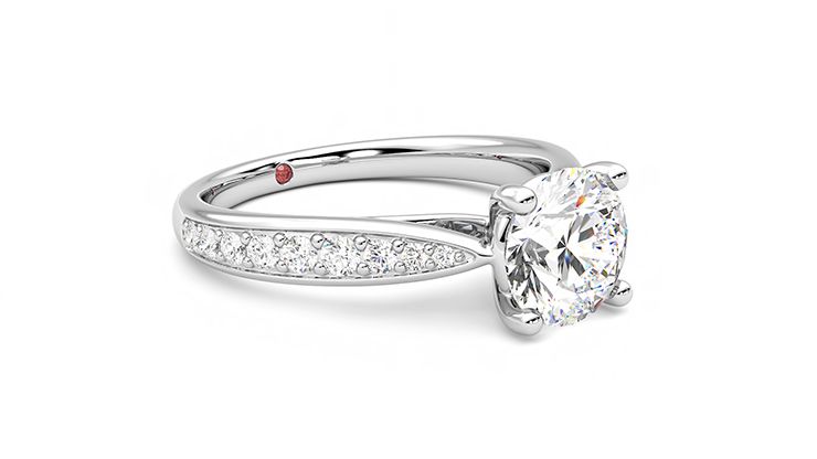 Taylor & Hart Aria Round Engagement Ring 360 degree image 6