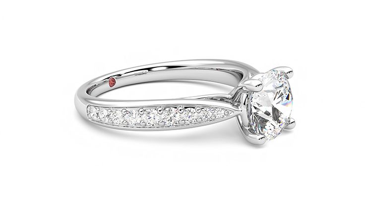 Taylor & Hart Aria Round Engagement Ring 360 degree image 7