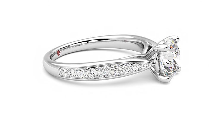 Taylor & Hart Aria Round Engagement Ring 360 degree image 8