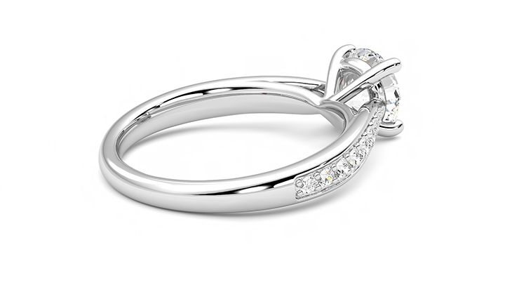 Taylor & Hart Aria Round Engagement Ring 360 degree image 12