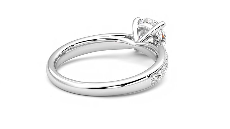 Taylor & Hart Aria Round Engagement Ring 360 degree image 13