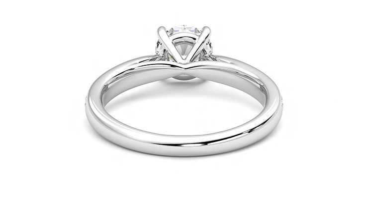 Taylor & Hart Aria Round Engagement Ring 360 degree image 15