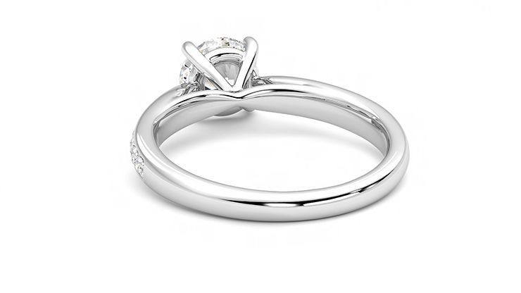 Taylor & Hart Aria Round Engagement Ring 360 degree image 16