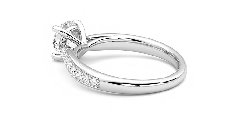 Taylor & Hart Aria Round Engagement Ring 360 degree image 18