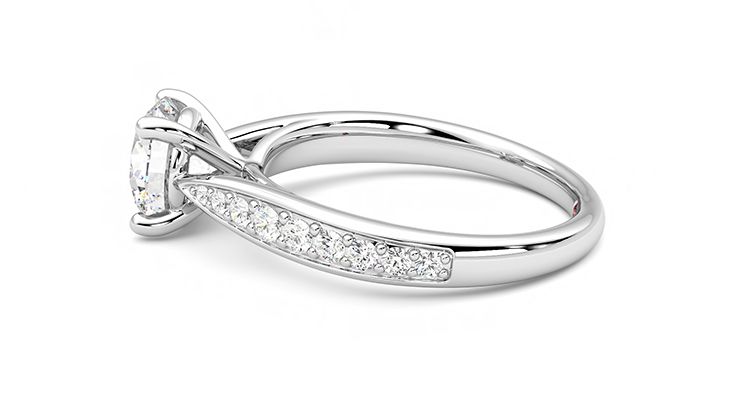 Taylor & Hart Aria Round Engagement Ring 360 degree image 20