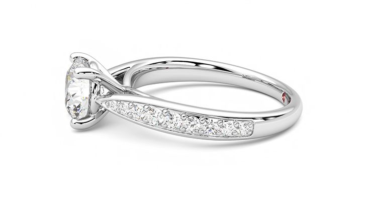 Taylor & Hart Aria Round Engagement Ring 360 degree image 21