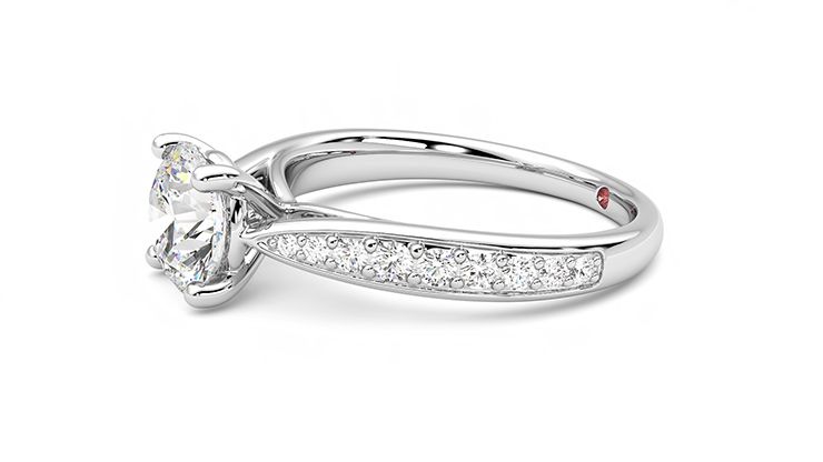 Taylor & Hart Aria Round Engagement Ring 360 degree image 22