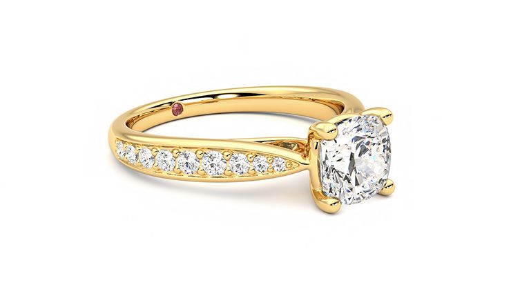 Taylor & Hart Aria Cushion Engagement Ring 360 degree image 6