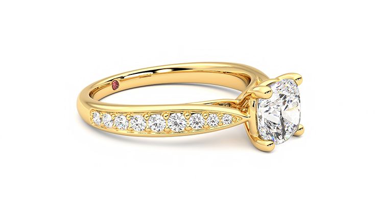 Taylor & Hart Aria Cushion Engagement Ring 360 degree image 7