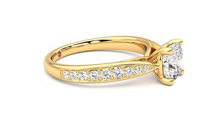 Taylor & Hart Aria Cushion Engagement Ring 360 degree image 8