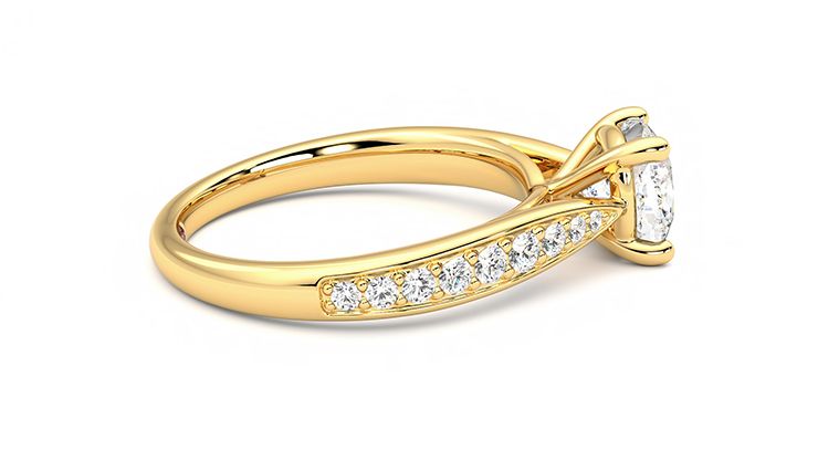 Taylor & Hart Aria Cushion Engagement Ring 360 degree image 10