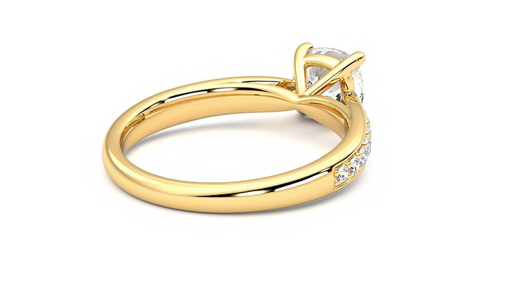 Taylor & Hart Aria Cushion Engagement Ring 360 degree image 13