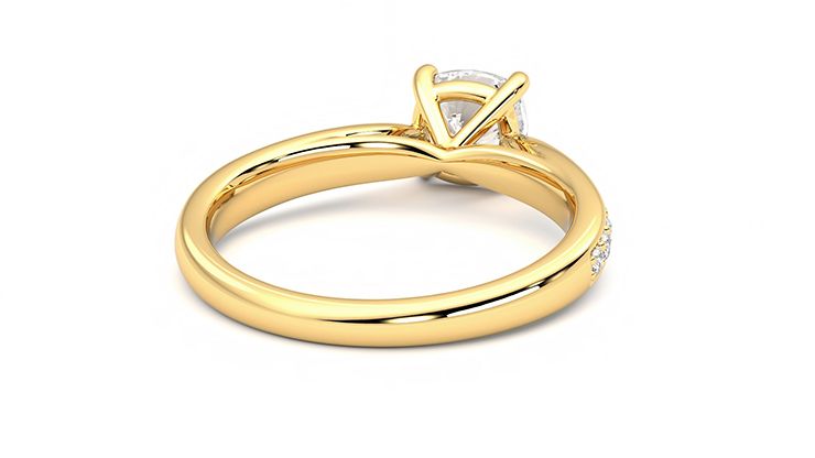 Taylor & Hart Aria Cushion Engagement Ring 360 degree image 14