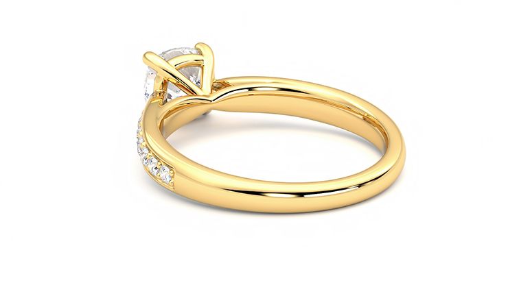 Taylor & Hart Aria Cushion Engagement Ring 360 degree image 17