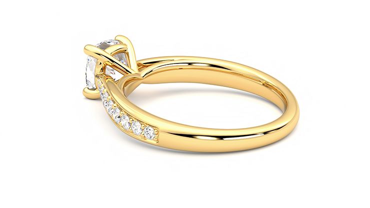 Taylor & Hart Aria Cushion Engagement Ring 360 degree image 18
