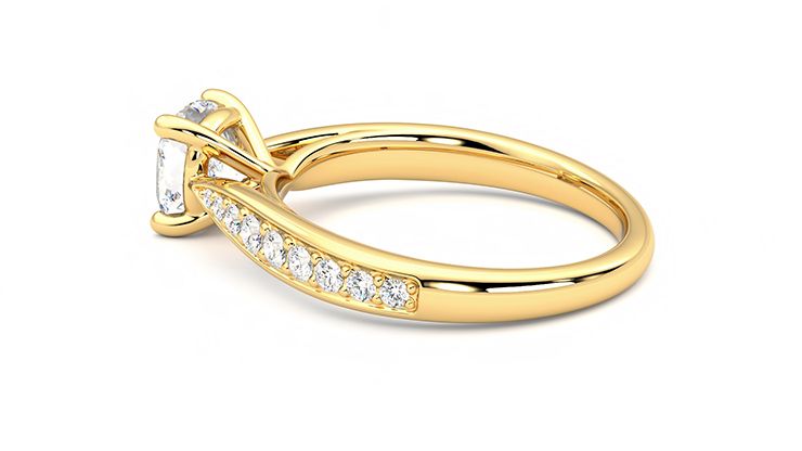 Taylor & Hart Aria Cushion Engagement Ring 360 degree image 19