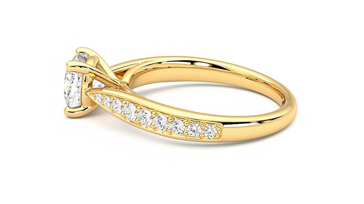 Taylor & Hart Aria Cushion Engagement Ring 360 degree image 20