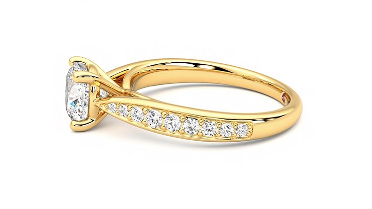 Taylor & Hart Aria Cushion Engagement Ring 360 degree image 21