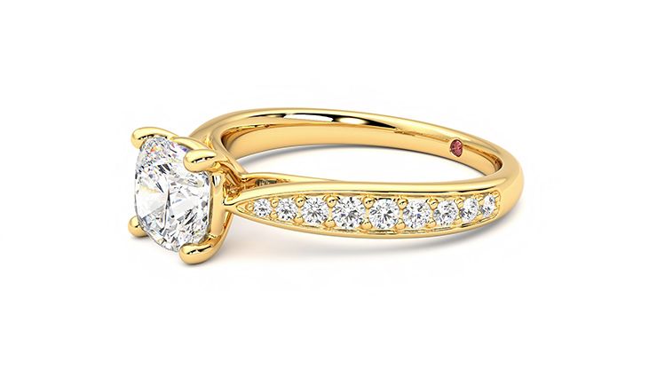 Taylor & Hart Aria Cushion Engagement Ring 360 degree image 23