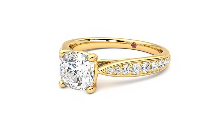 Taylor & Hart Aria Cushion Engagement Ring 360 degree image 25