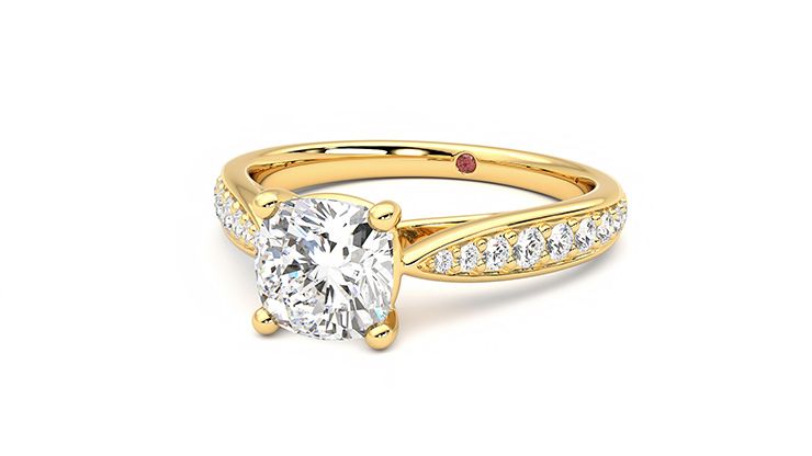 Taylor & Hart Aria Cushion Engagement Ring 360 degree image 26