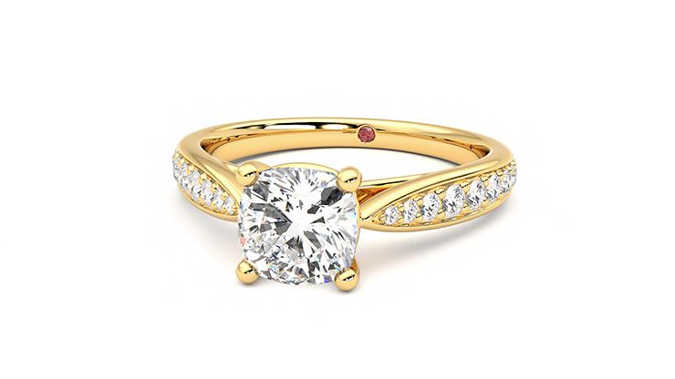 Taylor & Hart Aria Cushion Engagement Ring 360 degree image 27