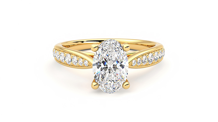 Taylor & Hart Aria Oval Engagement Ring 360 detail 01