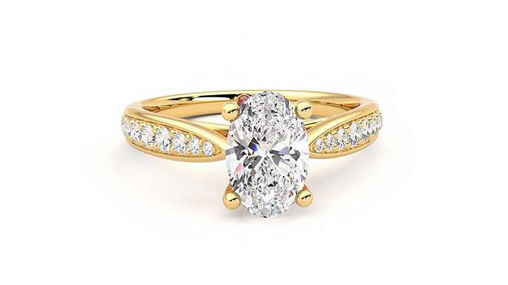 Taylor & Hart Aria Oval Engagement Ring 360 degree image 1