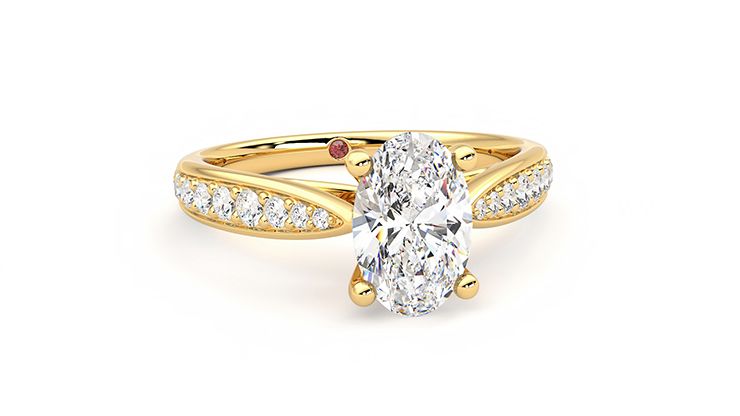Taylor & Hart Aria Oval Engagement Ring 360 degree image 2